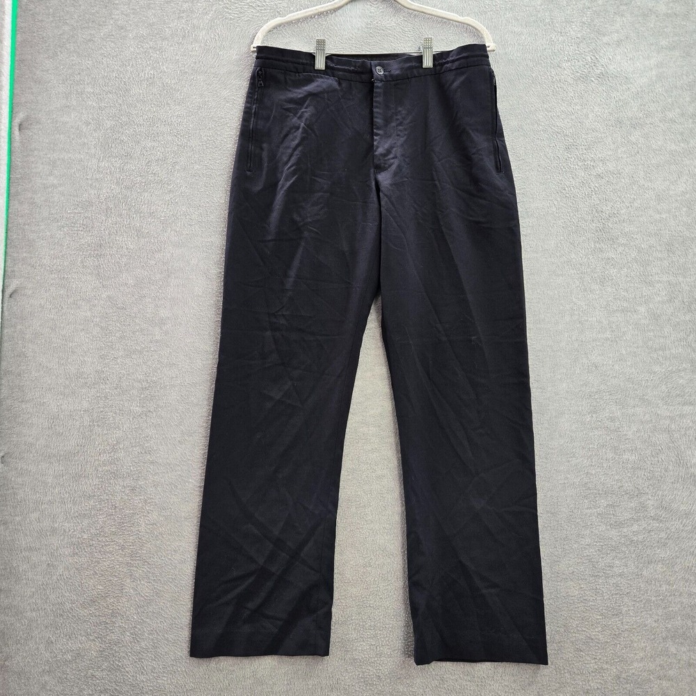 Marithe Francois Girbaud Men Pants 32 Blue Wool Polyester Chino